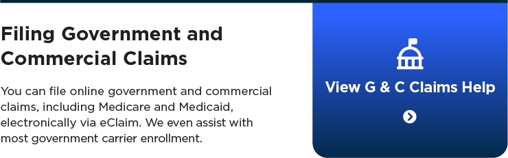 Filing Government and Commercial Claims